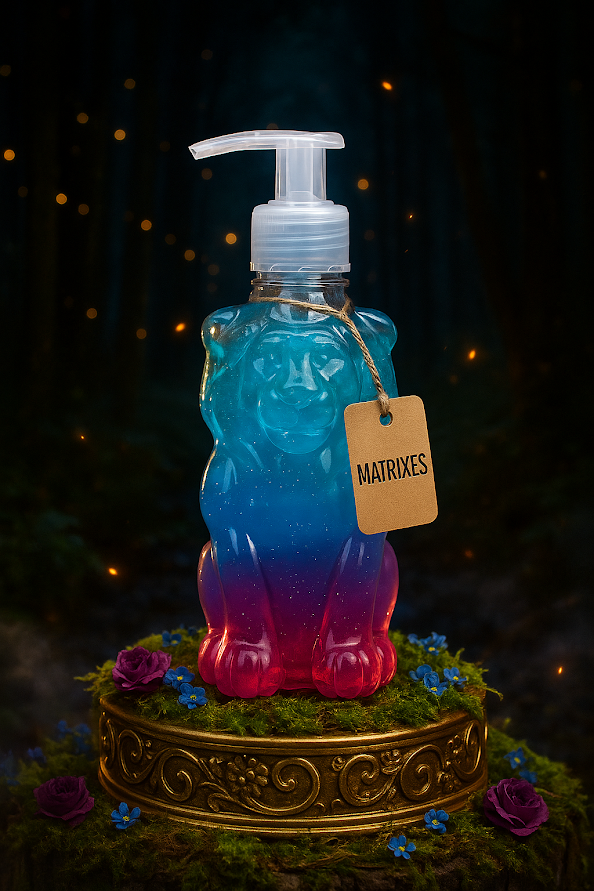 Lion Bottle 350ml – Reusable Soap Dispenser with Pump + 2 Extra Caps PET