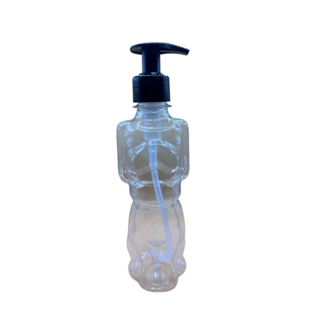 Dog Bottle 350ml – Reusable Soap Dispenser with Pump + 2 Extra Caps PET