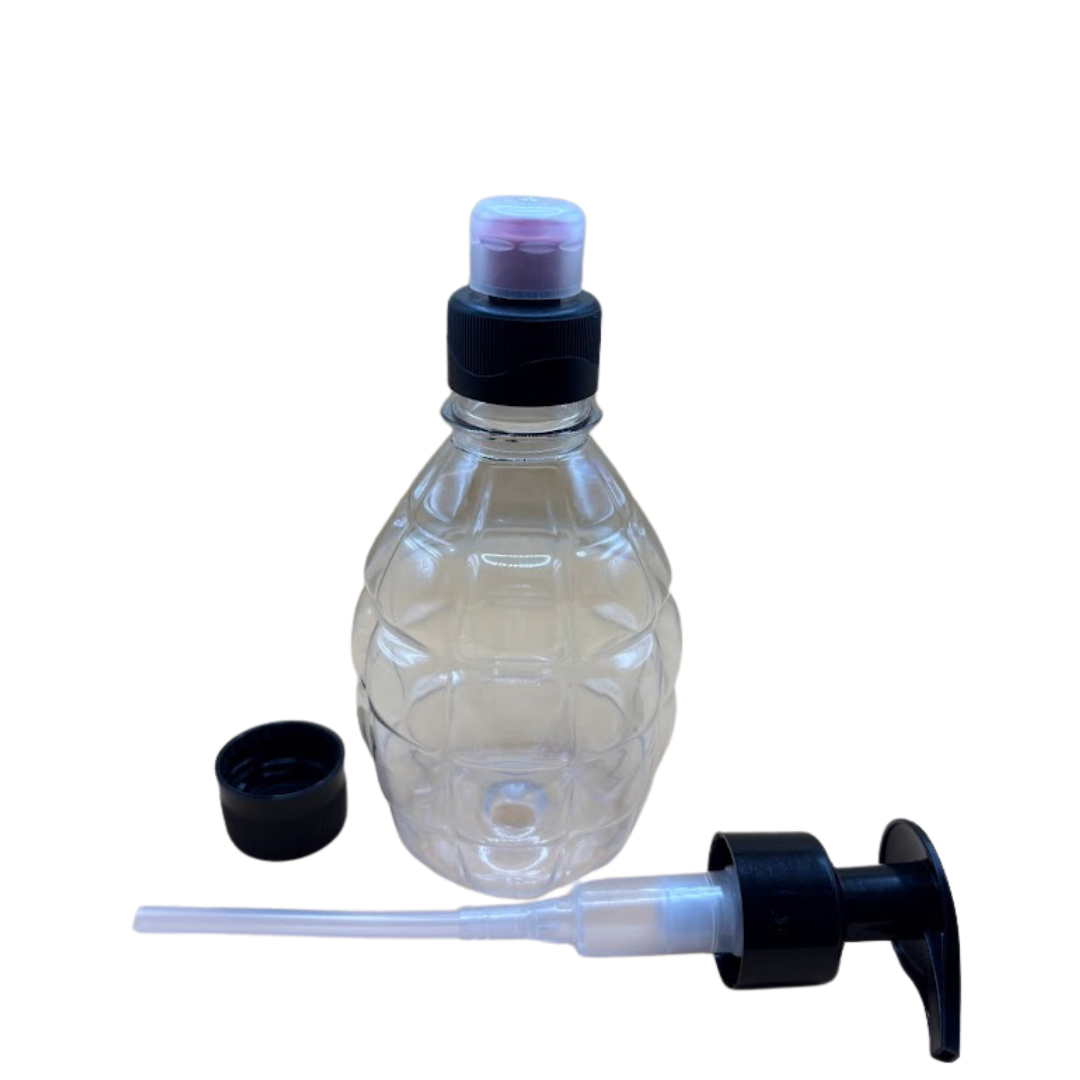 Grenade Shape Soap Dispenser Bottle – 350ml – Refillable with Pump