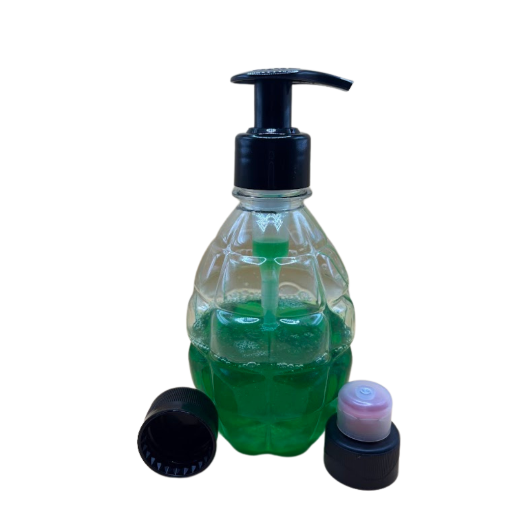 Grenade Shape Soap Dispenser Bottle – 350ml – Refillable with Pump