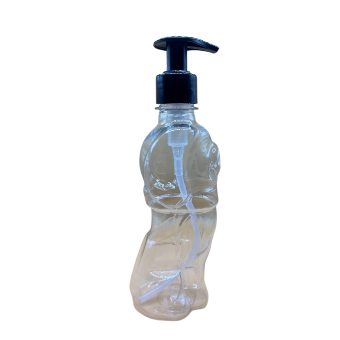 Dog Bottle 350ml – Reusable Soap Dispenser with Pump + 2 Extra Caps PET