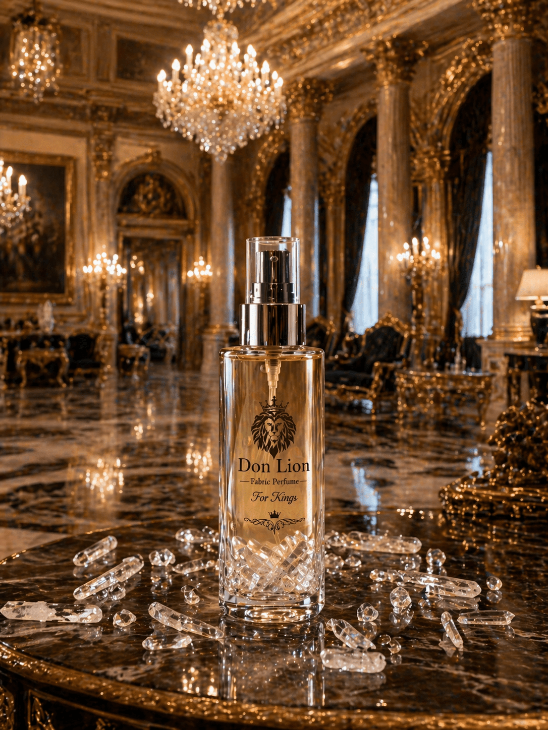 Don Lion Fabric Perfume 150ml (Clear Crystal Edition – For Kings) - Matrixes