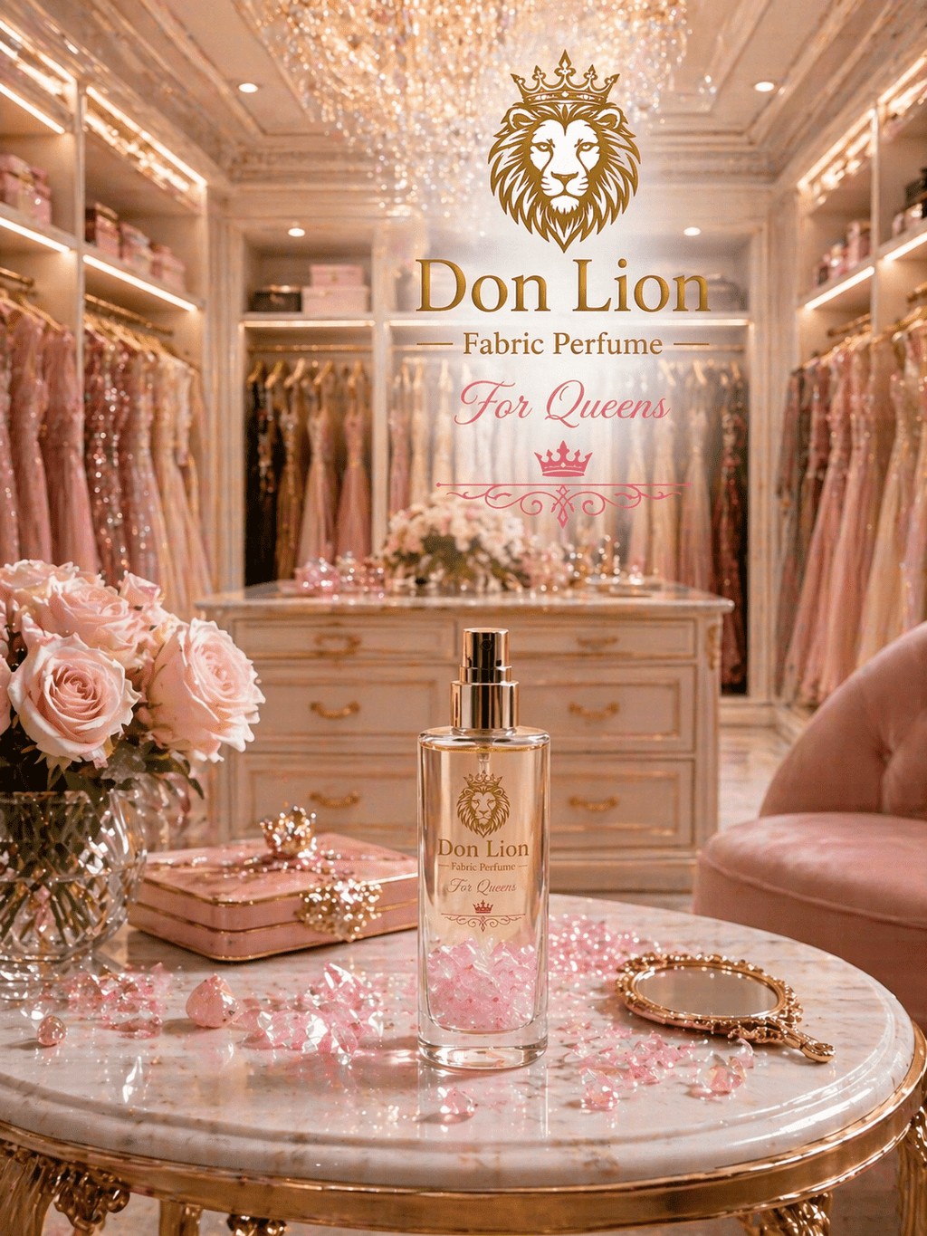 Don Lion Fabric Perfume 150ml (Rose Crystal Edition – For Queens) - Matrixes