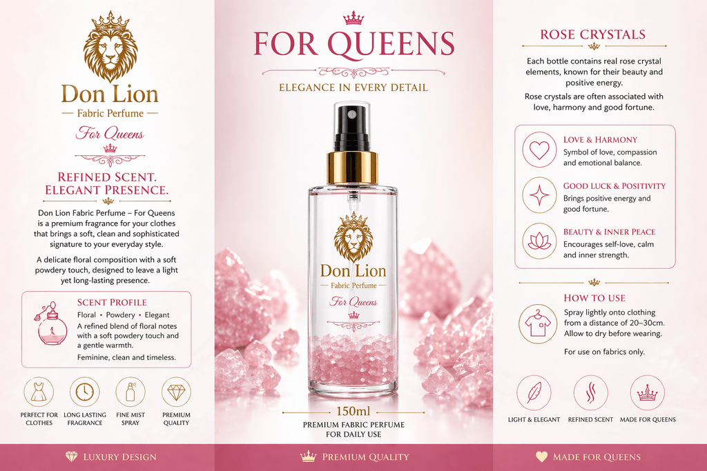 Don Lion Fabric Perfume 150ml (Rose Crystal Edition – For Queens) - Matrixes