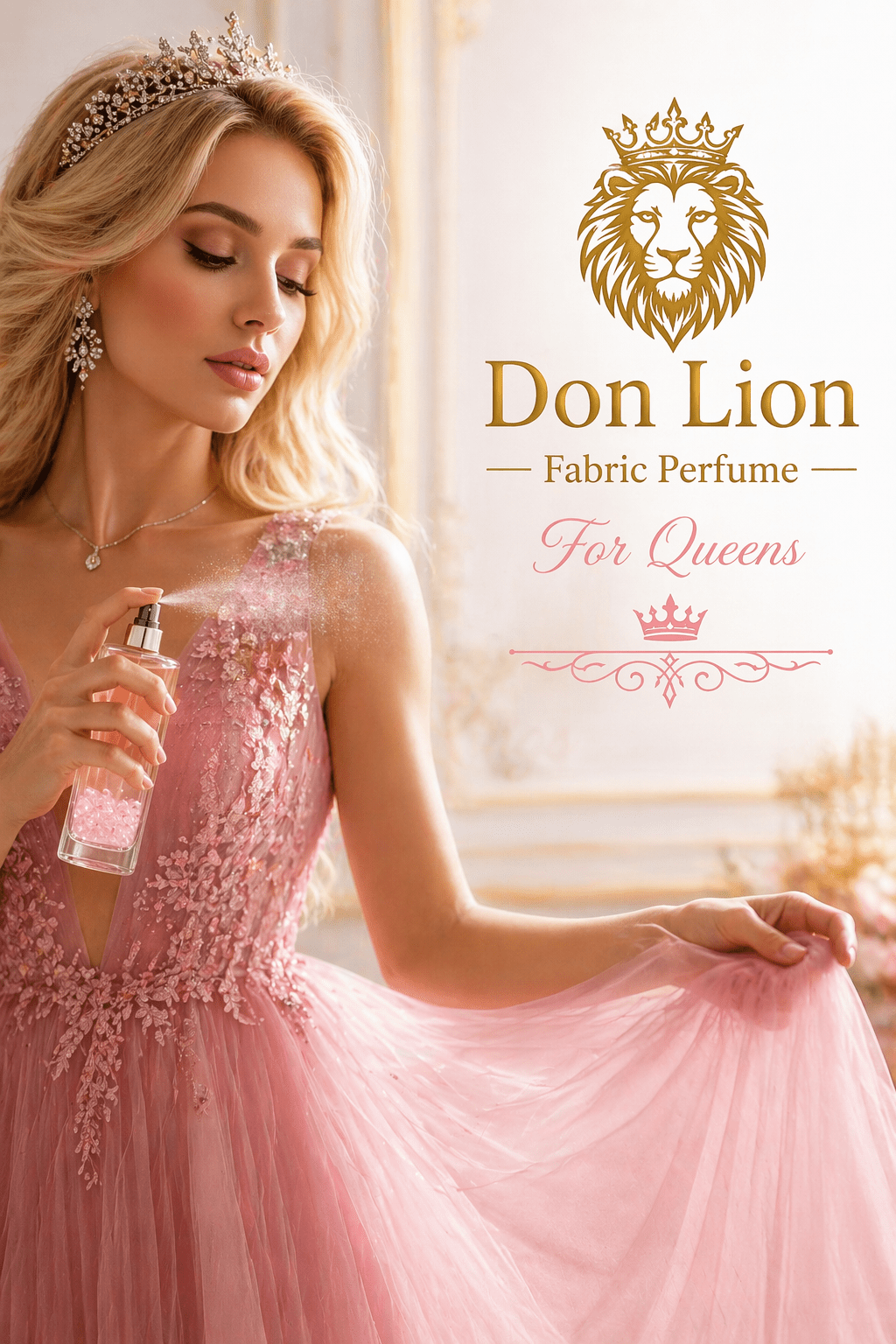 Don Lion Fabric Perfume 150ml (Rose Crystal Edition – For Queens) - Matrixes