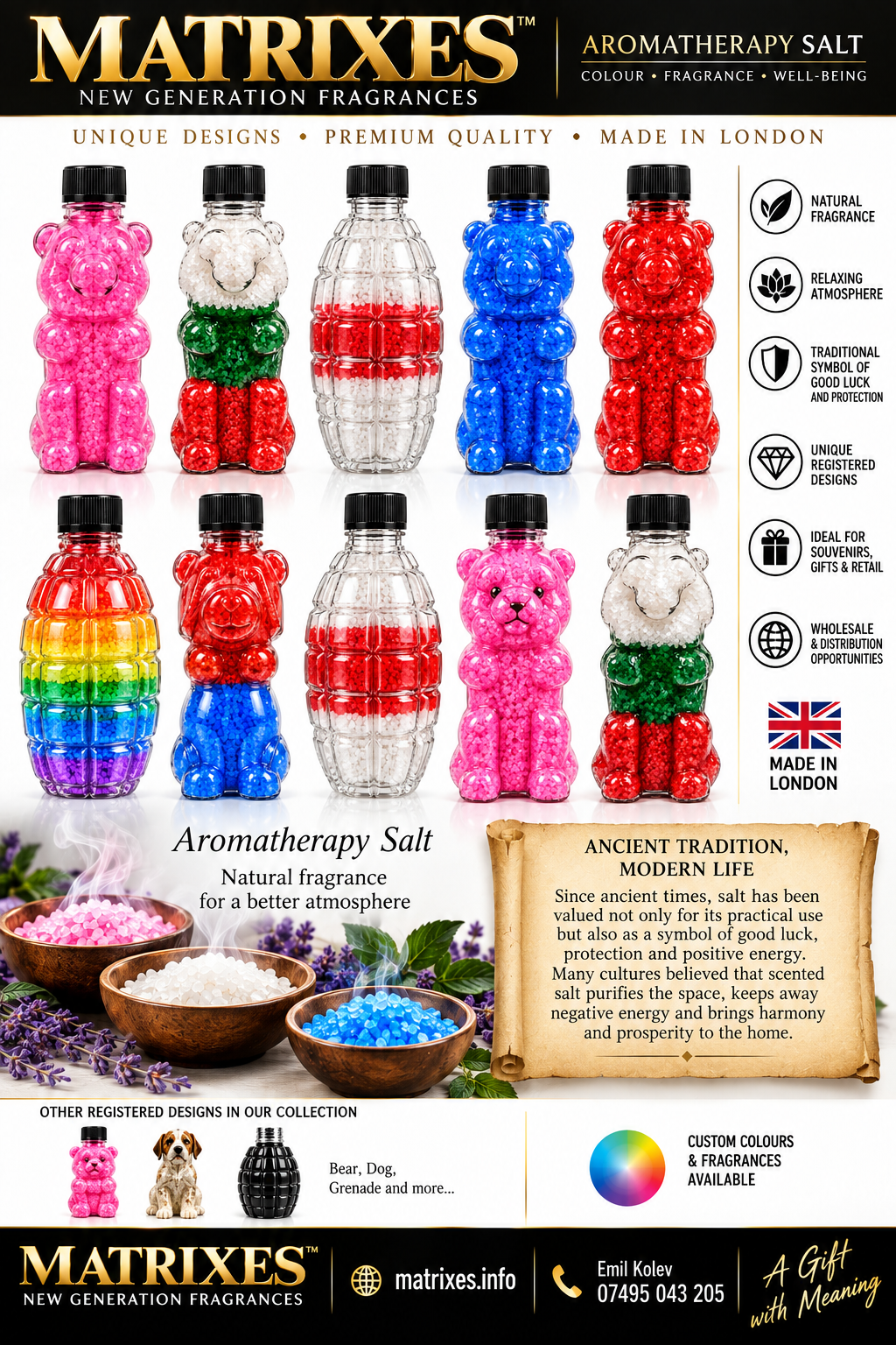 London Lion Aromatherapy Salt Souvenir - Matrixes